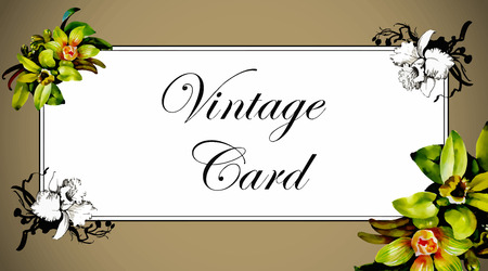 Greeting card with flowers, watercolor, can be used as invitation card for wedding, birthday and other holiday and  summer background.のイラスト素材