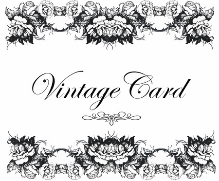 Greeting card with flowers, watercolor, can be used as invitation card for wedding, birthday and other holiday and  summer background.のイラスト素材