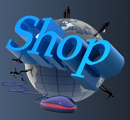 shopping onlineの写真素材