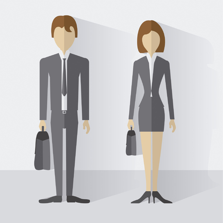 Hombre de negocios con maletin / Businessman with briefcaseのイラスト素材