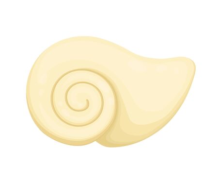 Seashell cartoon style isolated on white background. Seashell scallop - Vector illustration.のイラスト素材