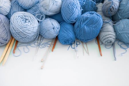 Classic Blue. Color of the Year 2020. Cold color yarn