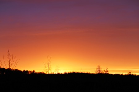 Beautiful sunset on a background of clouds photographed close upの写真素材