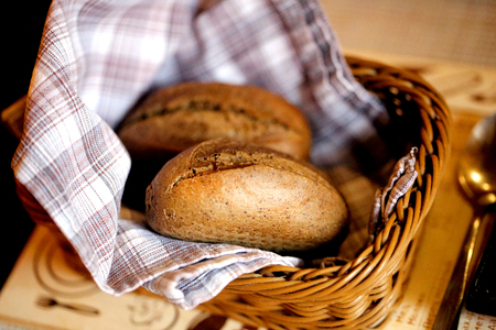 Macro photo of a delicious rye bread