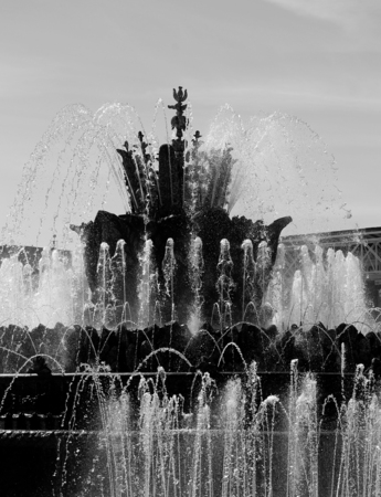 Fountain stone flowerの写真素材