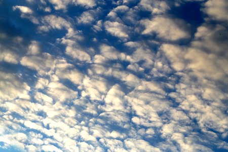 Beautiful photo with large white clouds on a blue sky