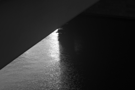 view of the river under the bridgeの写真素材