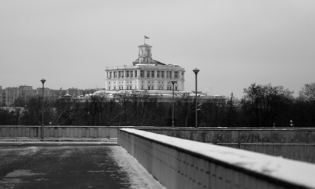 Nice picture of the Russian Army theatre in Moscowの写真素材