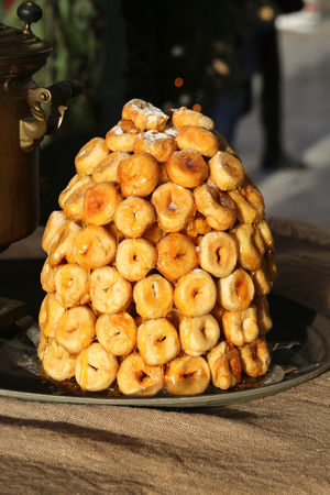 Beautiful picture, lots of delicious sweet donutsの写真素材