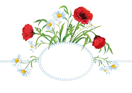 Greeting card with colorful flower bouquet and place for textのイラスト素材