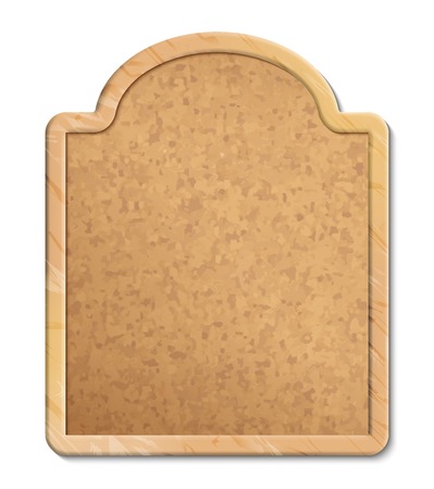 Vector cork bulletin board with wood frame on white backgroundのイラスト素材