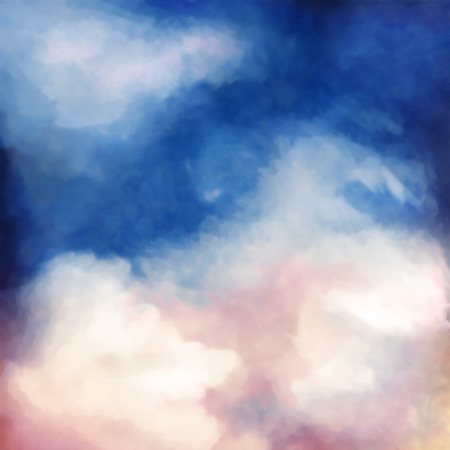 Dramatic sky digital watercolor painting abstract backgroundの写真素材