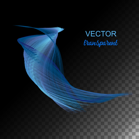 Magic abstract neon light transparent curved lines. Vector illustrationのイラスト素材