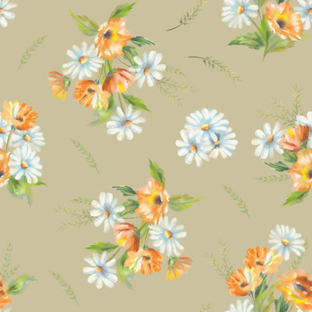 Watercolor seamless patternの写真素材