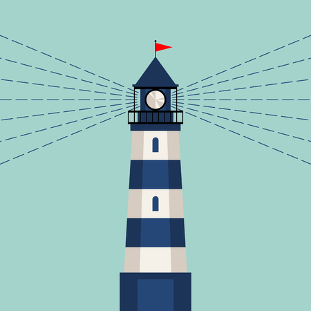 Vector flat marine icon. Nautical travel symbolのイラスト素材