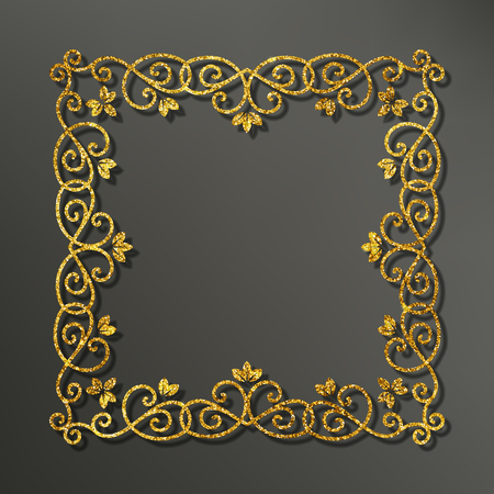 Gold Vector Frameのイラスト素材