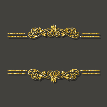 Gold Vector Frameのイラスト素材