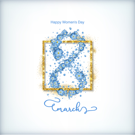 Greeting card for March 8.のイラスト素材
