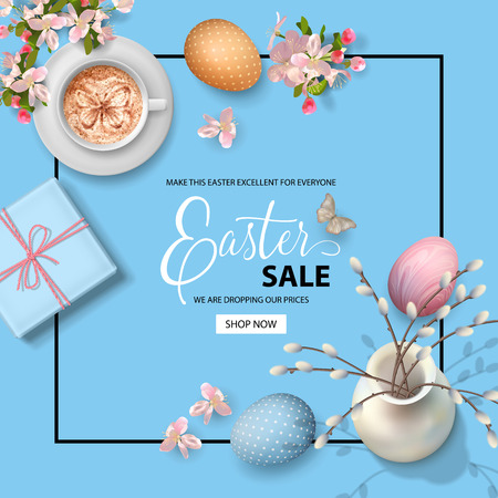 Easter Holiday Background illustrationのイラスト素材