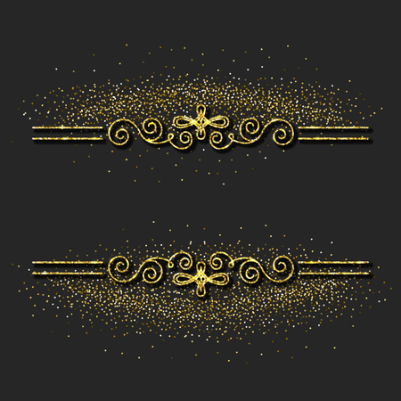 Gold Vector Frameのイラスト素材