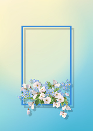 Vector floral frameのイラスト素材