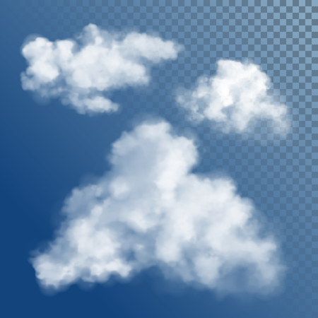 Transparent White Vector Cloudのイラスト素材
