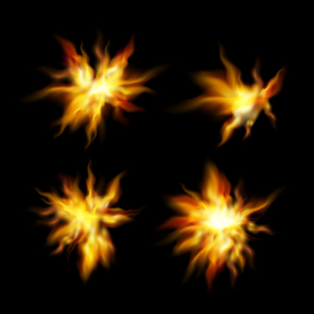 Realistic Fire Flameのイラスト素材