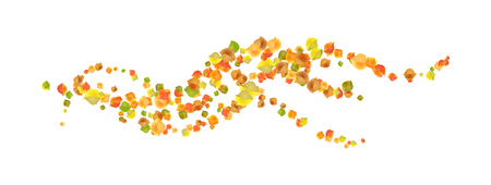 Autumn flying or falling off leaves. Vector abstract fall backgroundのイラスト素材