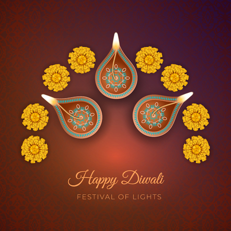 Diwali Festival Backgroundのイラスト素材