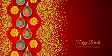 Diwali festival backgroundのイラスト素材