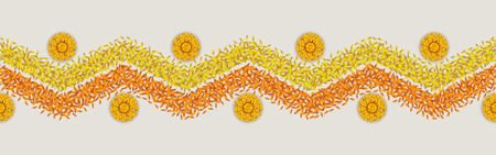 Seamless flower Rangoli patternのイラスト素材
