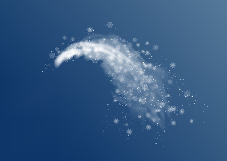 Christmas vector background. Abstract snow blizzard. White particles liquid dynamic flowのイラスト素材