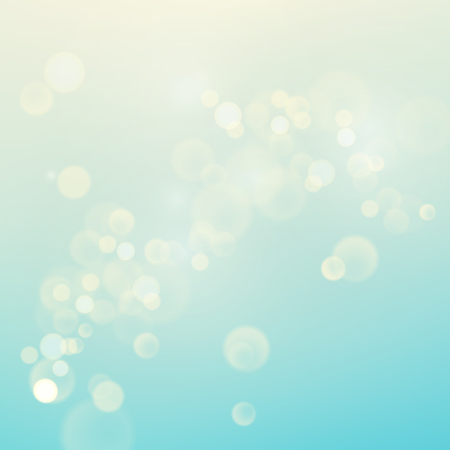Festive blue vector abstract background with bokeh defocused lightsのイラスト素材