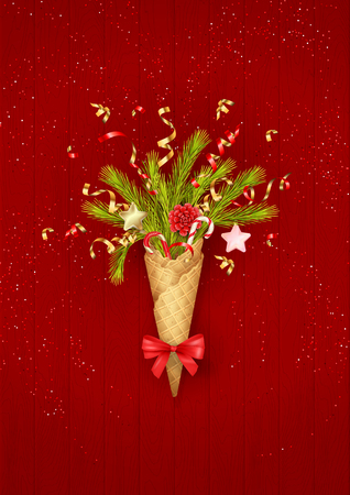 Festive Christmas Backgroundの写真素材