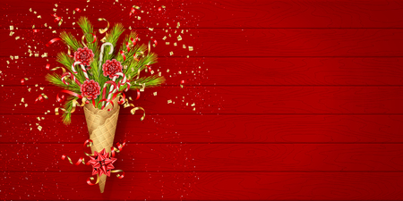 Festive Christmas Backgroundの写真素材