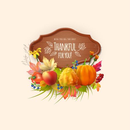 Happy Thanksgiving Cardのイラスト素材