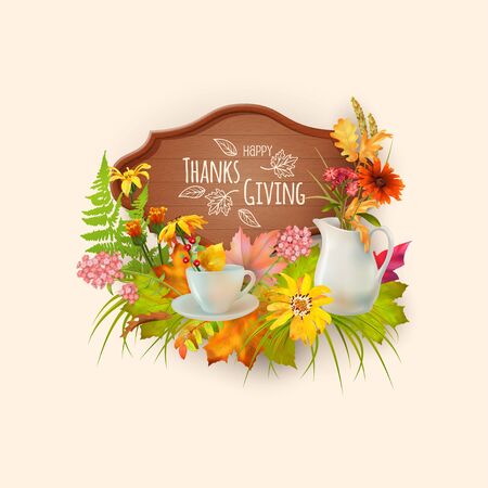 Happy Thanksgiving Cardのイラスト素材