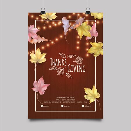 Happy Thanksgiving Cardのイラスト素材