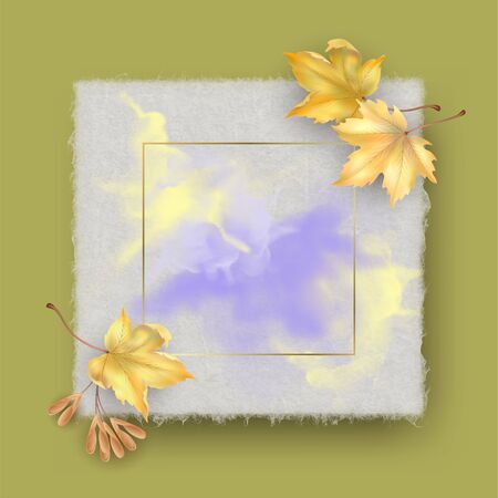 Autumn Watercolor Backgroundの写真素材