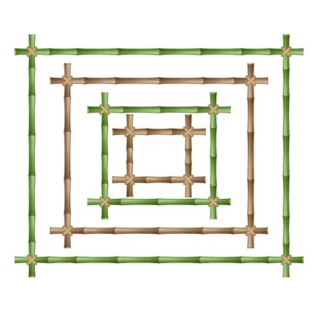 Bamboo frame made of stemsのイラスト素材
