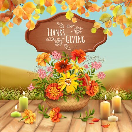 Happy Thanksgiving Cardのイラスト素材