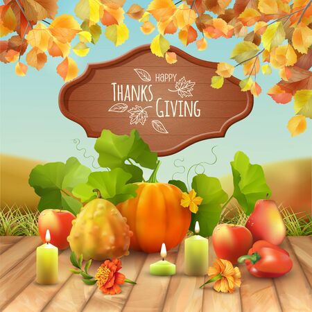 Happy Thanksgiving Cardのイラスト素材