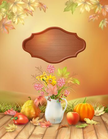 Happy Thanksgiving Flyerの写真素材
