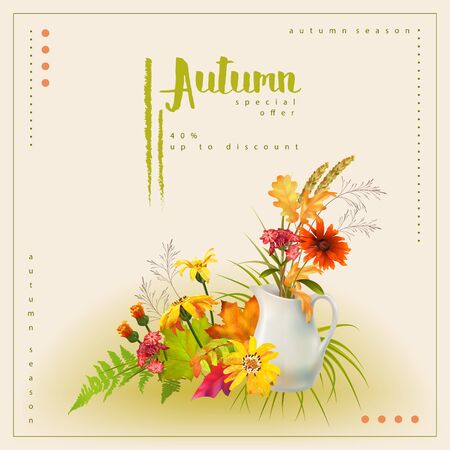 Autumn Poster Templateのイラスト素材
