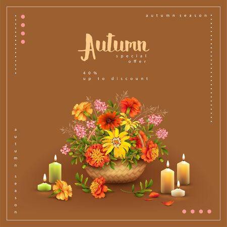 Autumn Poster Templateのイラスト素材