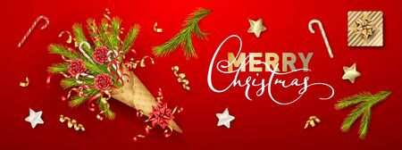 Festive Christmas Backgroundのイラスト素材