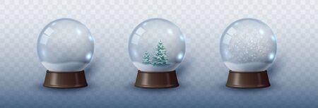 Snow Globe Setのイラスト素材