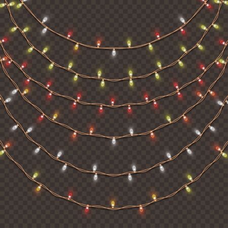 Glowing Lights Garlandのイラスト素材