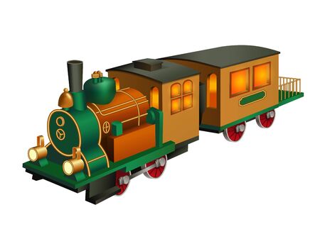 Vintage Toy Trainのイラスト素材