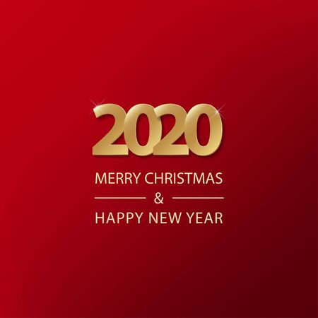 Happy New Year 2020のイラスト素材